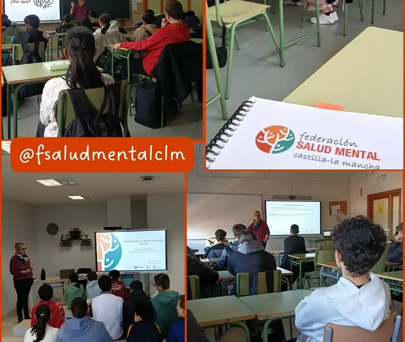 Arrancamos las charlas de sensibilización en centros educativos de la región para la prevención de problemas de salud mental